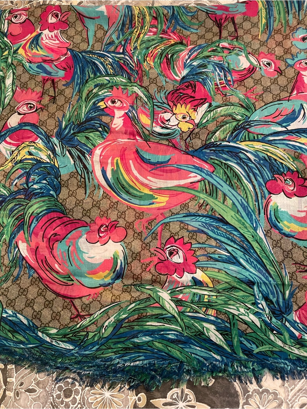 ❌❌SOLD❌❌ Gucci Rooster Scarf